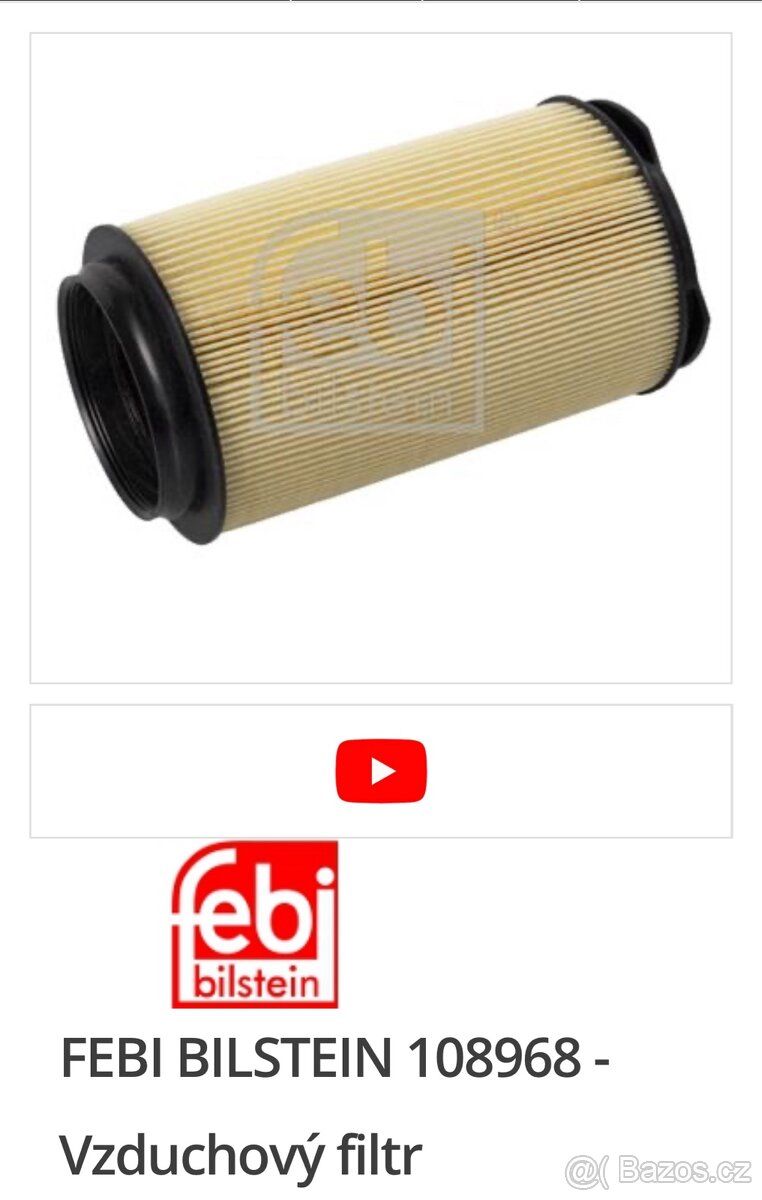FEBI BILSTEIN 108968 - Vzduchový filtr
