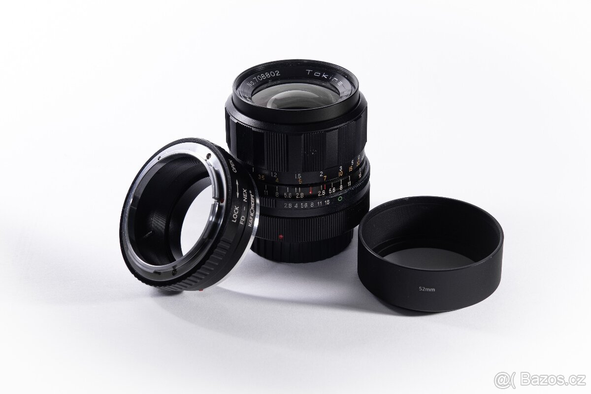Tokina 35mm Wide Auto f/2.8 + FD–NEX redukcia