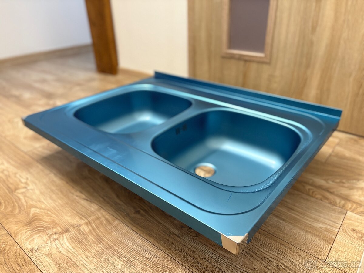 Nerezový dvoudřez Alveus 80/60cm,vsazovací místo linky, NOVÝ