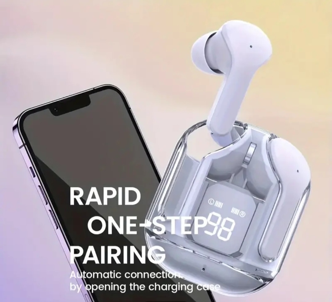 Bezdrátová sluchátka s LED displejem,a silikonovým krytem