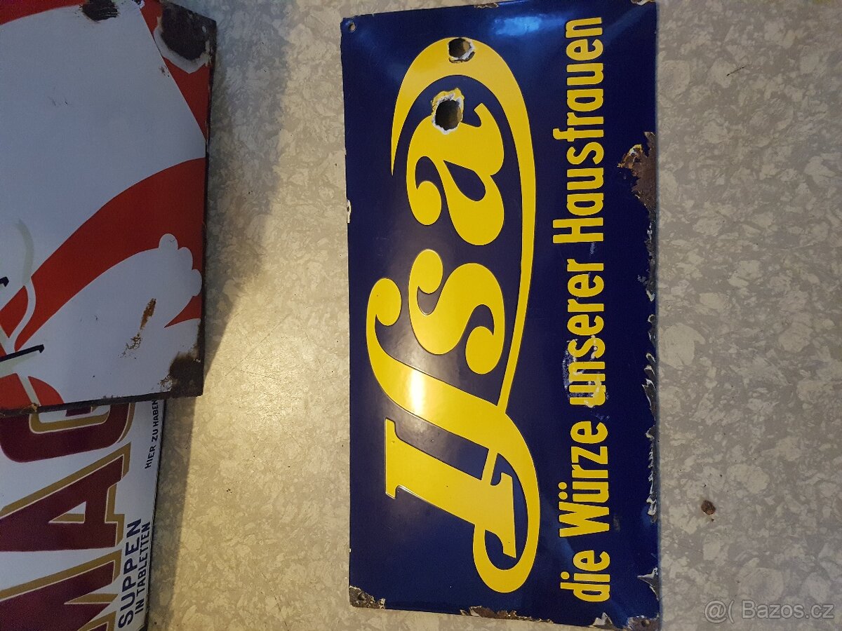 Smaltovaná Reklamní cedule Ilsa..