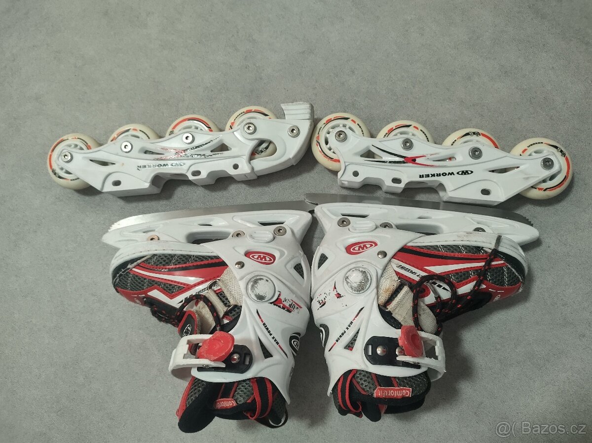 Dětské lední/kolečkové brusle 29-32