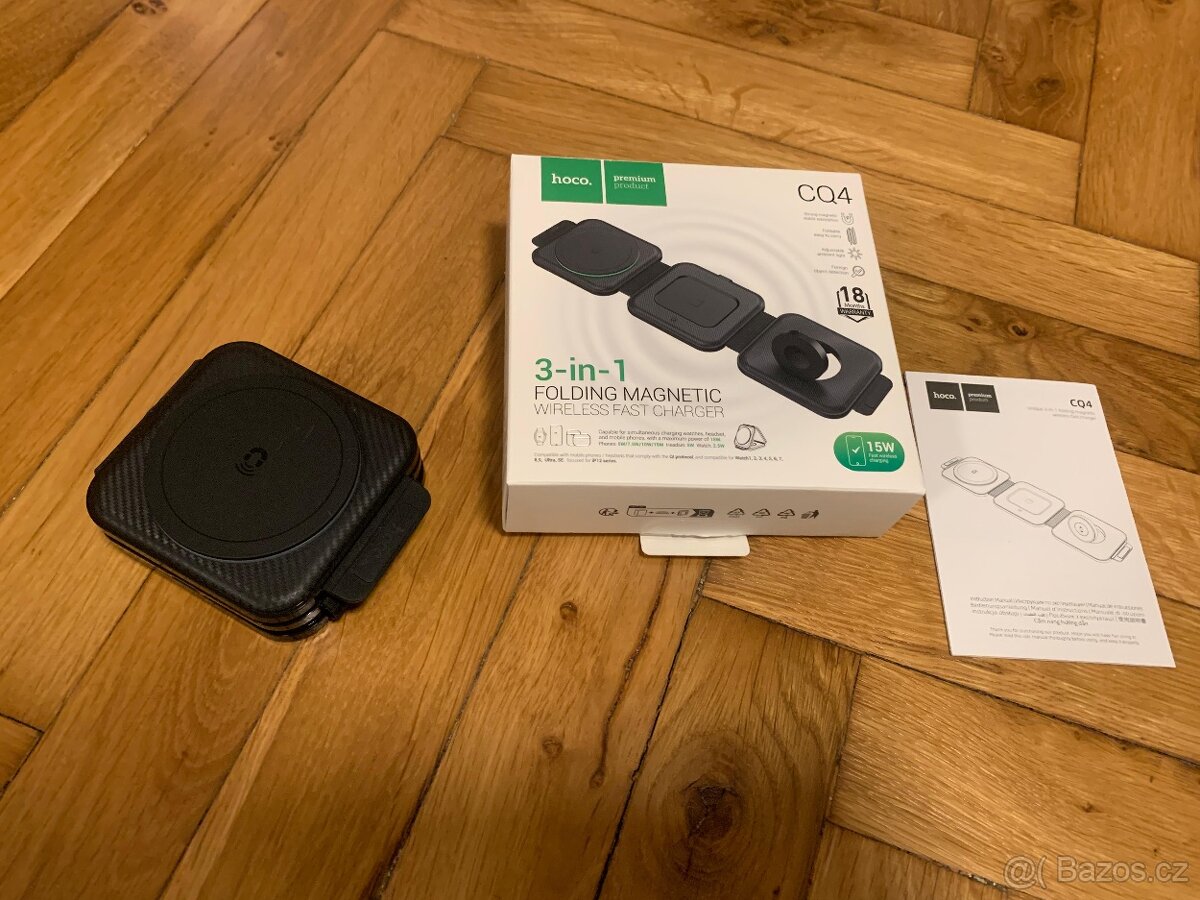 Bezdrátová nabíječka HOCO CQ4 3-in-1