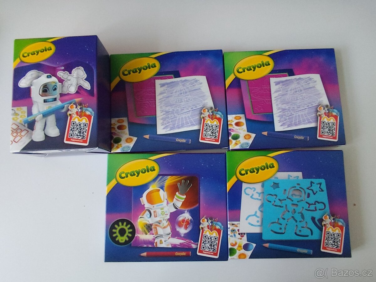 McDonalds hračky Crayola
