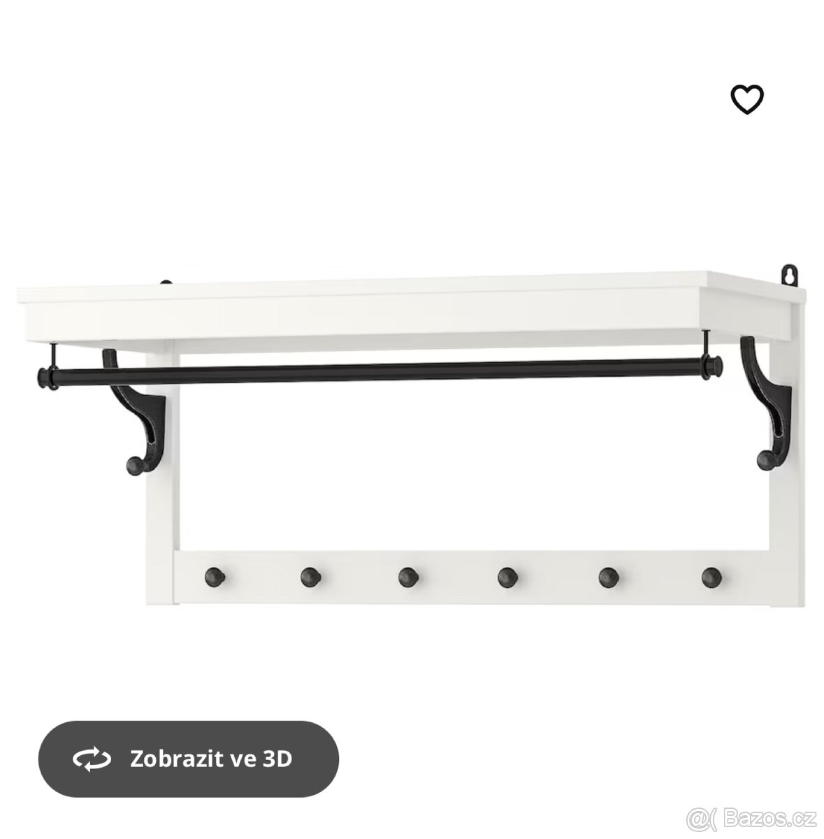 Věšák IKEA , bílá, 85 cm