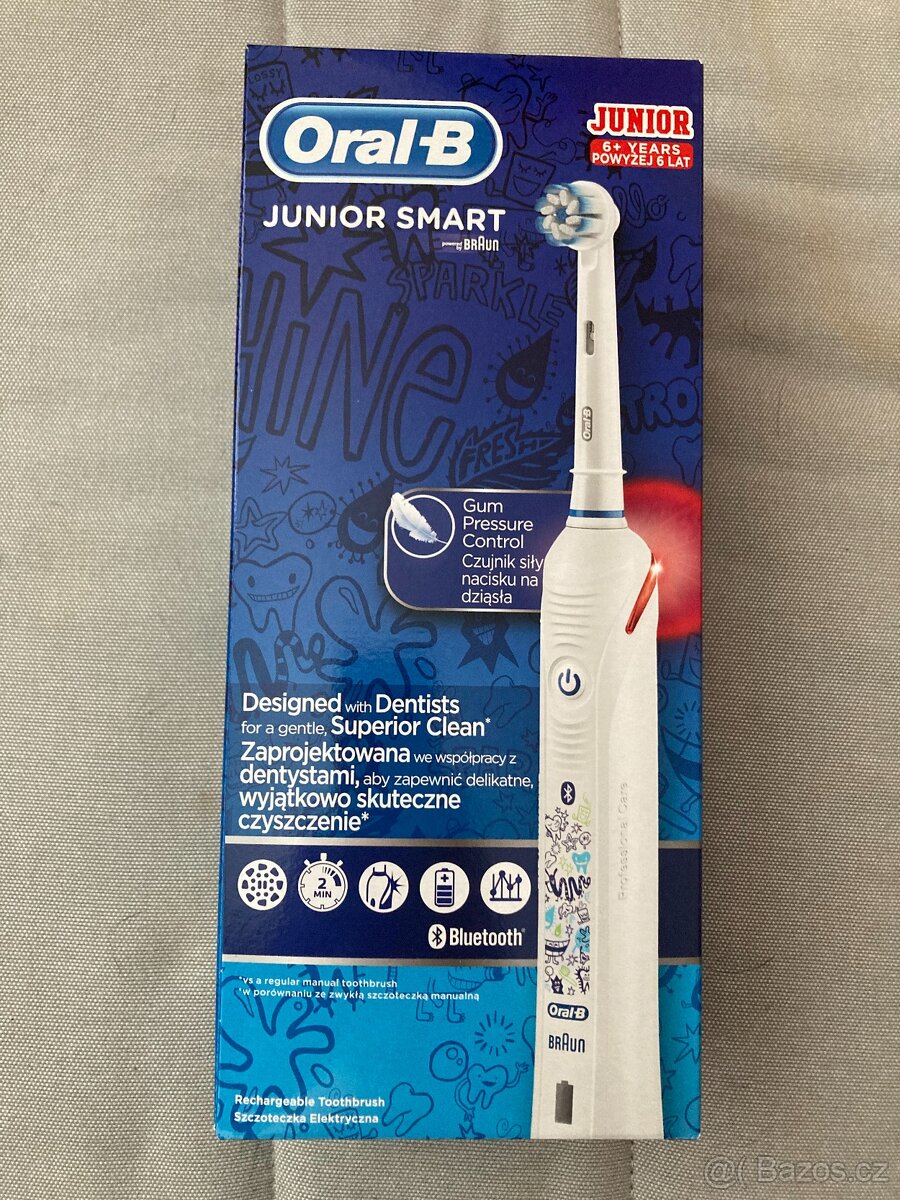 NOVÝ zubní kartáček ORAL B Junior Smart + 4x hlavice