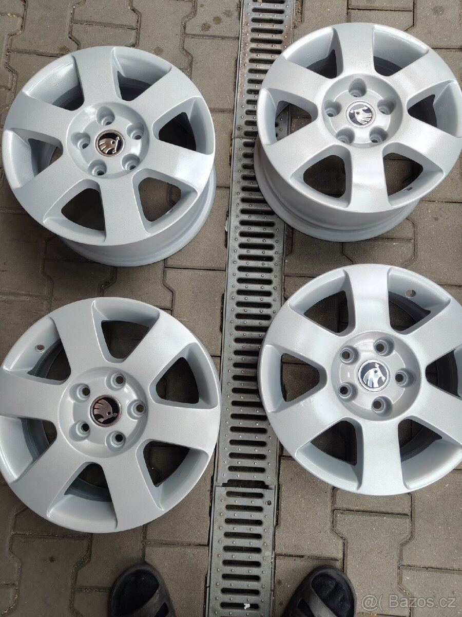 ALU disky originál Škoda 5x112 r15 (sada č.2)