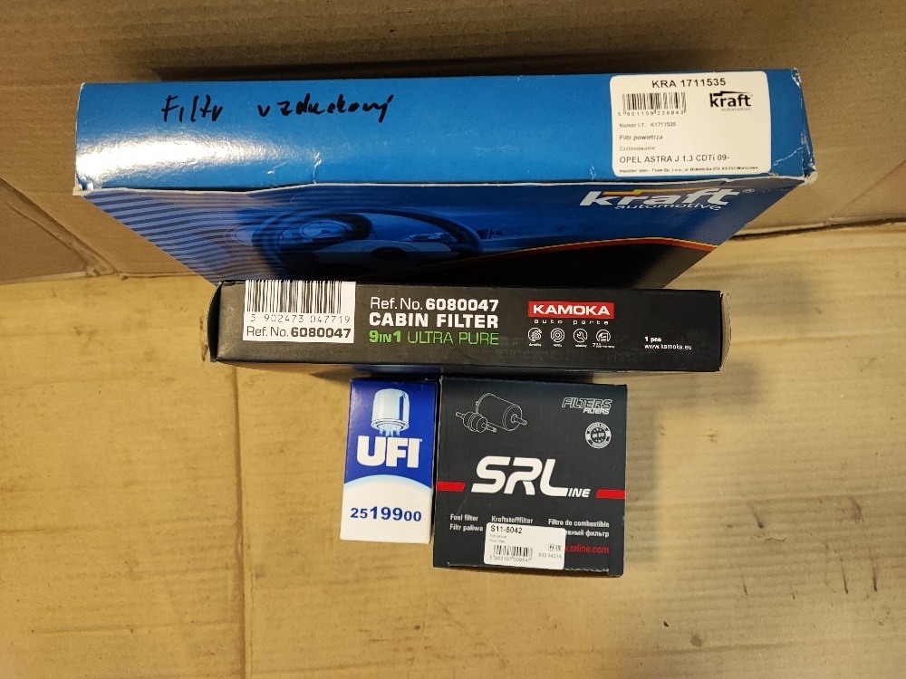 sada filtru - Opel Astra J, Zafira C - 1.6 Cdti 81Kw