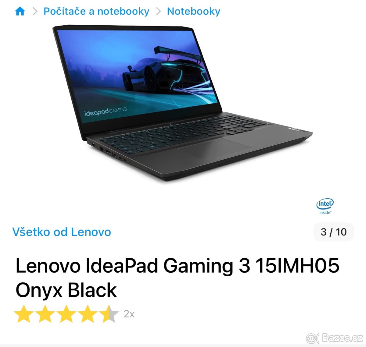 Herní notebook Lenovo IdeaPad Gaming 3