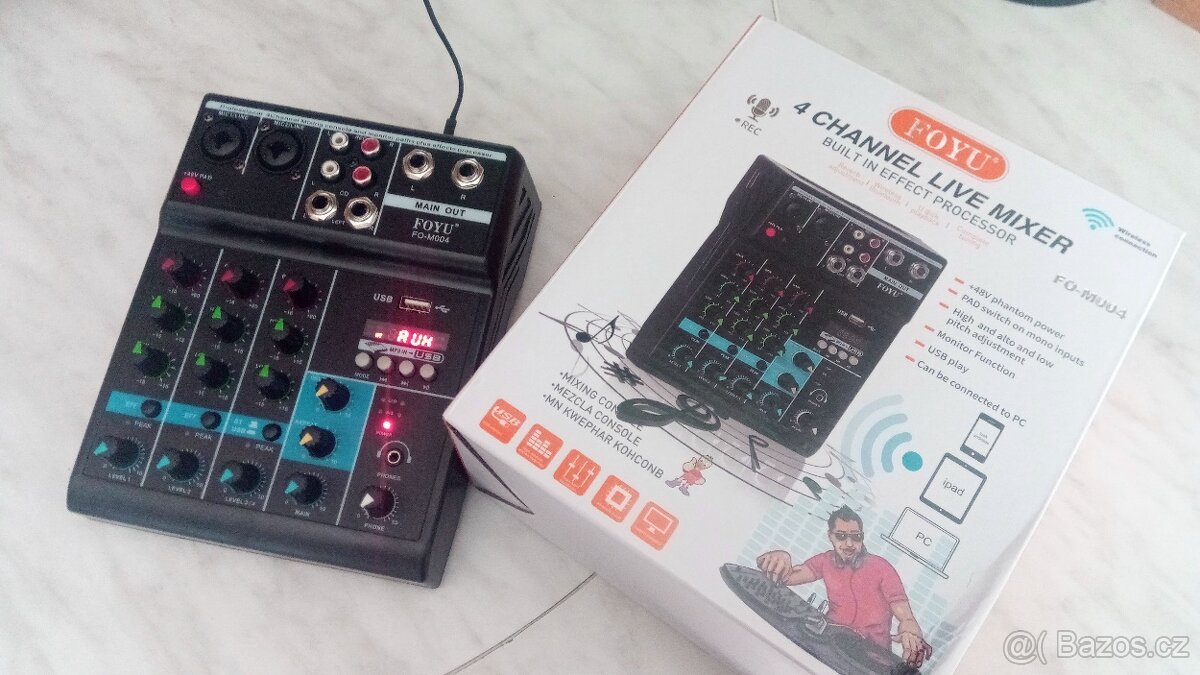Mini mixpult Foyu FO-M004 s BT