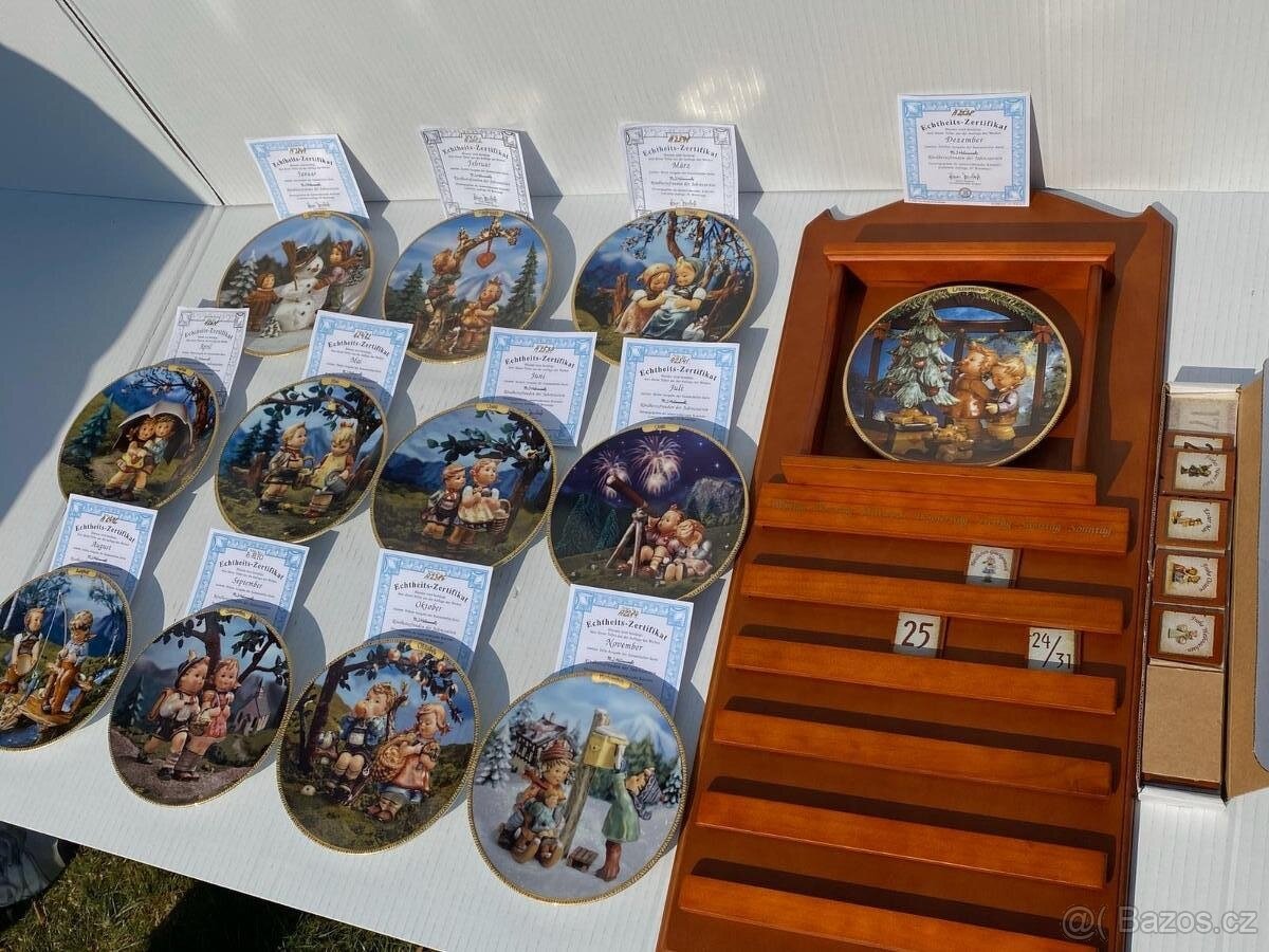 Sběratelské talířky Hummel, polička