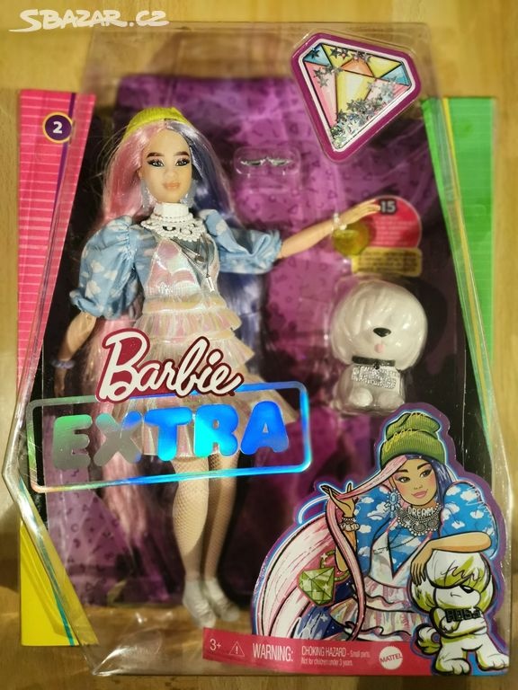 Mattel Barbie Extra s třpytivým vzhledem