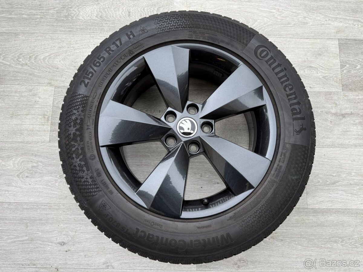 R17 ORIG.ZIMNÍ ALU KOLA ŠKODA KODIAQ 215/65/17