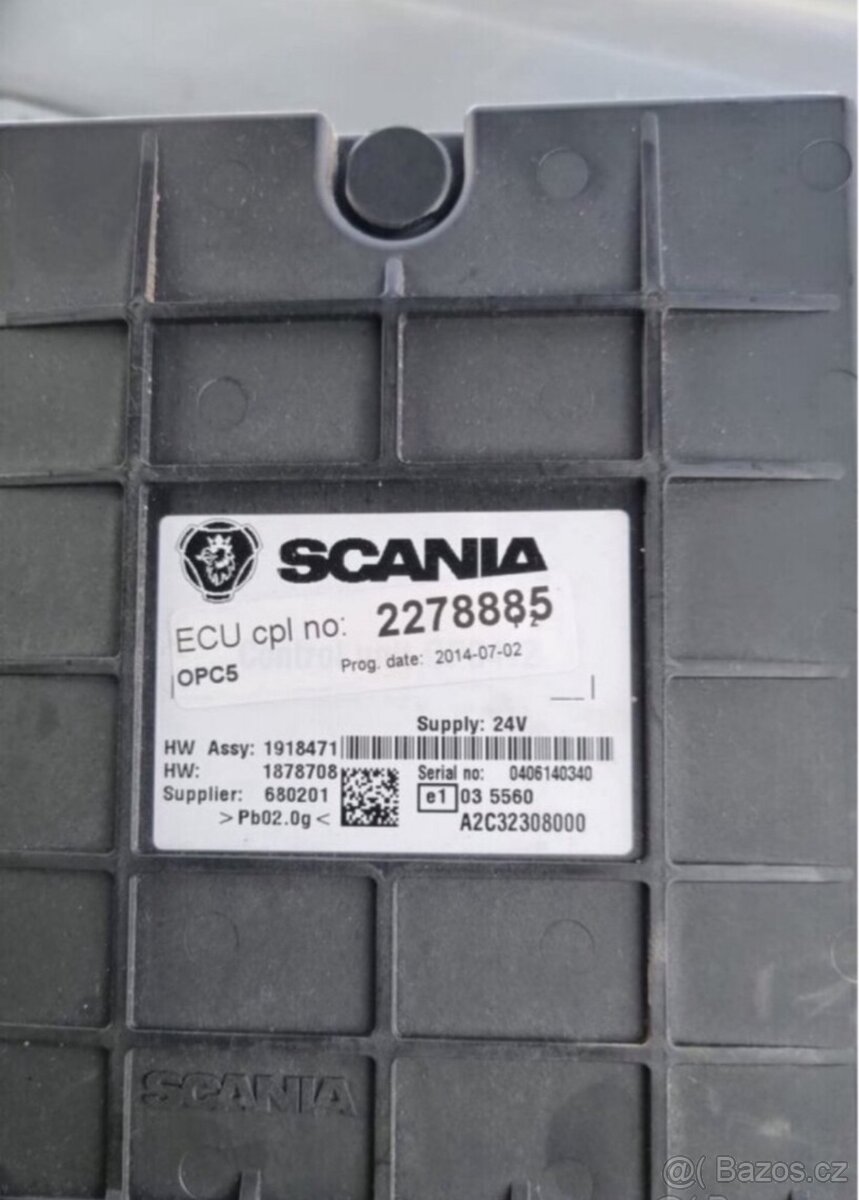 Scania Euro 6 ridici jednotka prevodovkyk