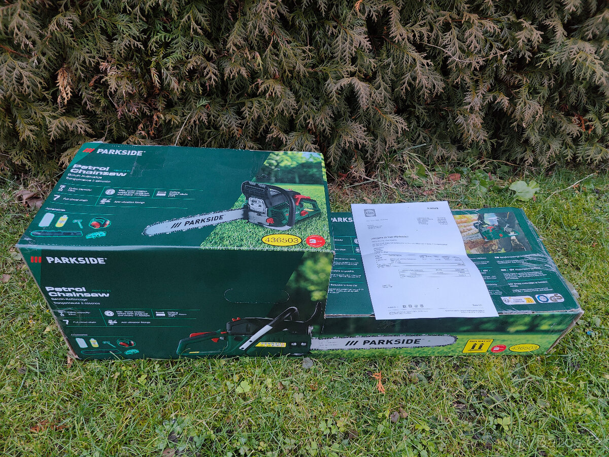 Nová ještě zabalená motorová pila PARKSIDE®