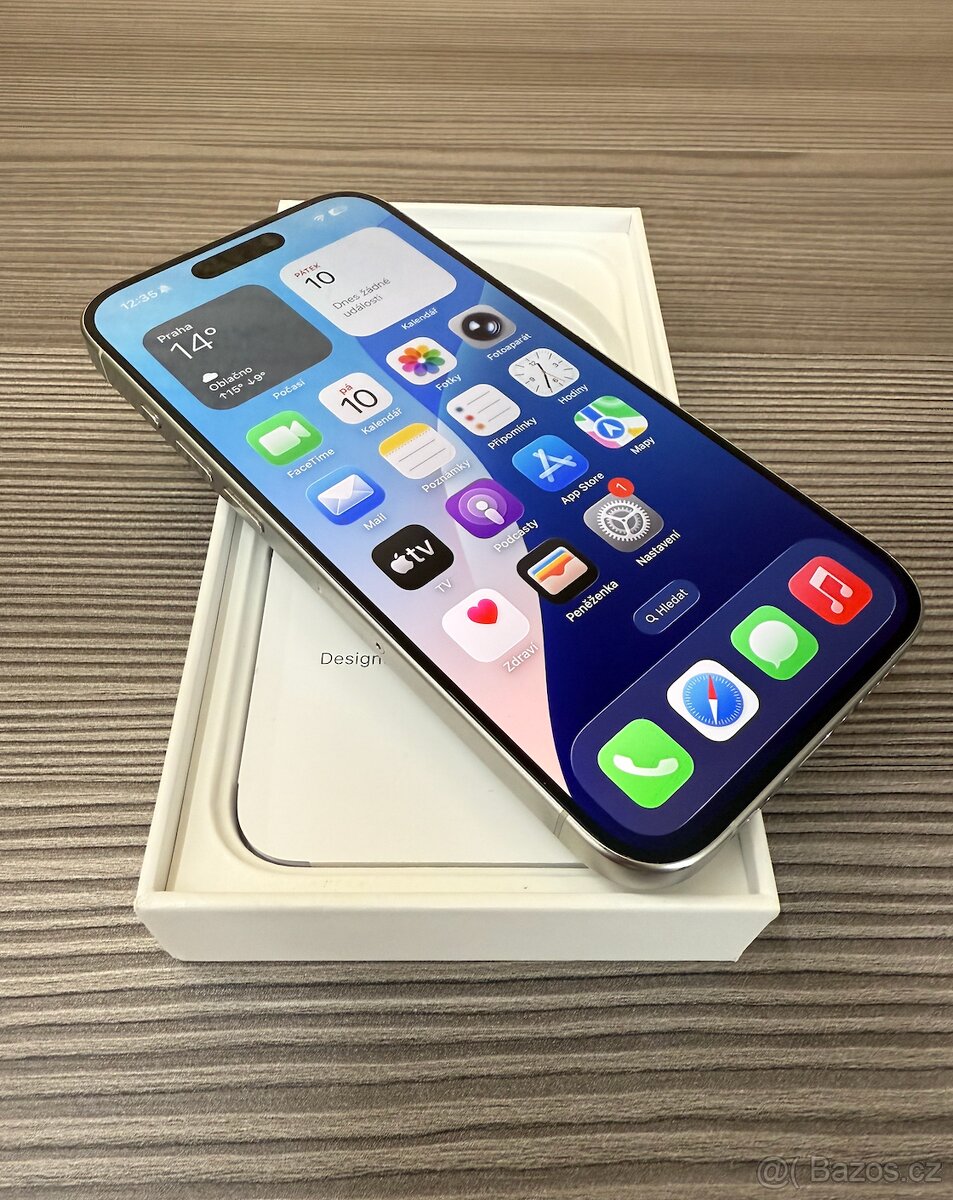 Apple iPhone 15 Pro 128GB white titanium, komplet