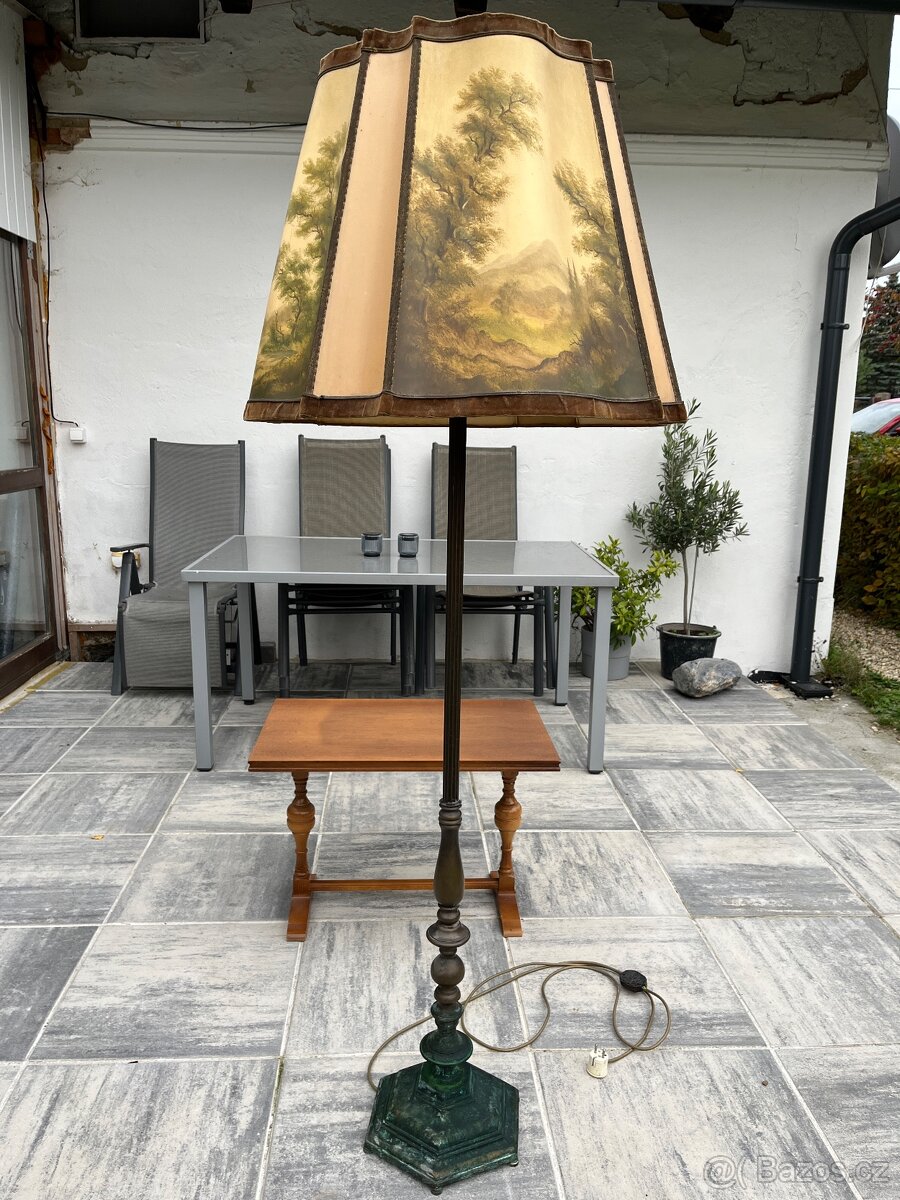 Podlahová lampa s mosaznou nohou - AKCE doprava