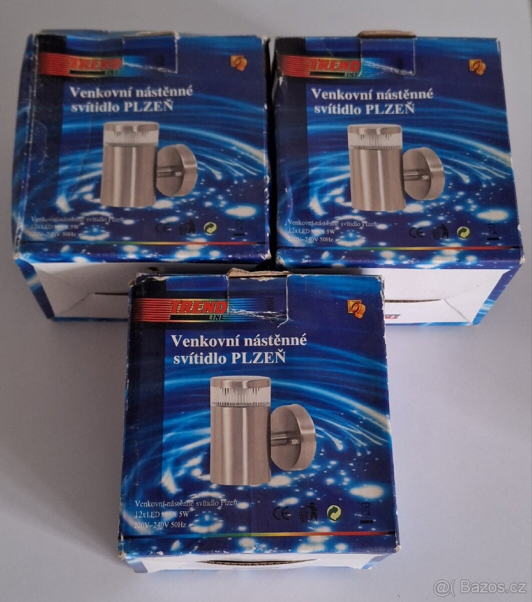 Venkovní LED svítidlo - NOVÉ, 3ks.