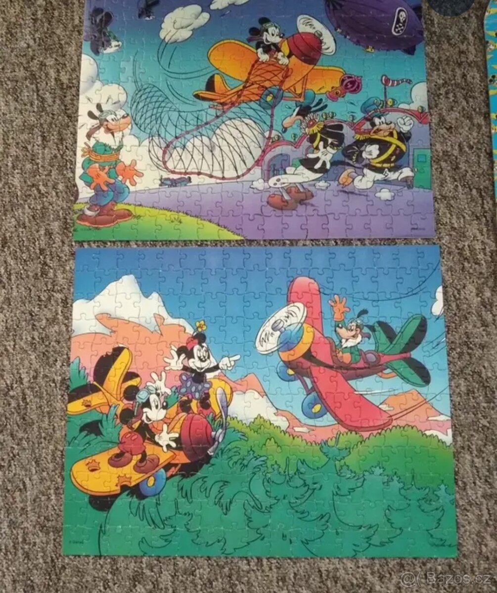 Dětské puzzle Mickey Maus sada, set 2 x 200 dílů