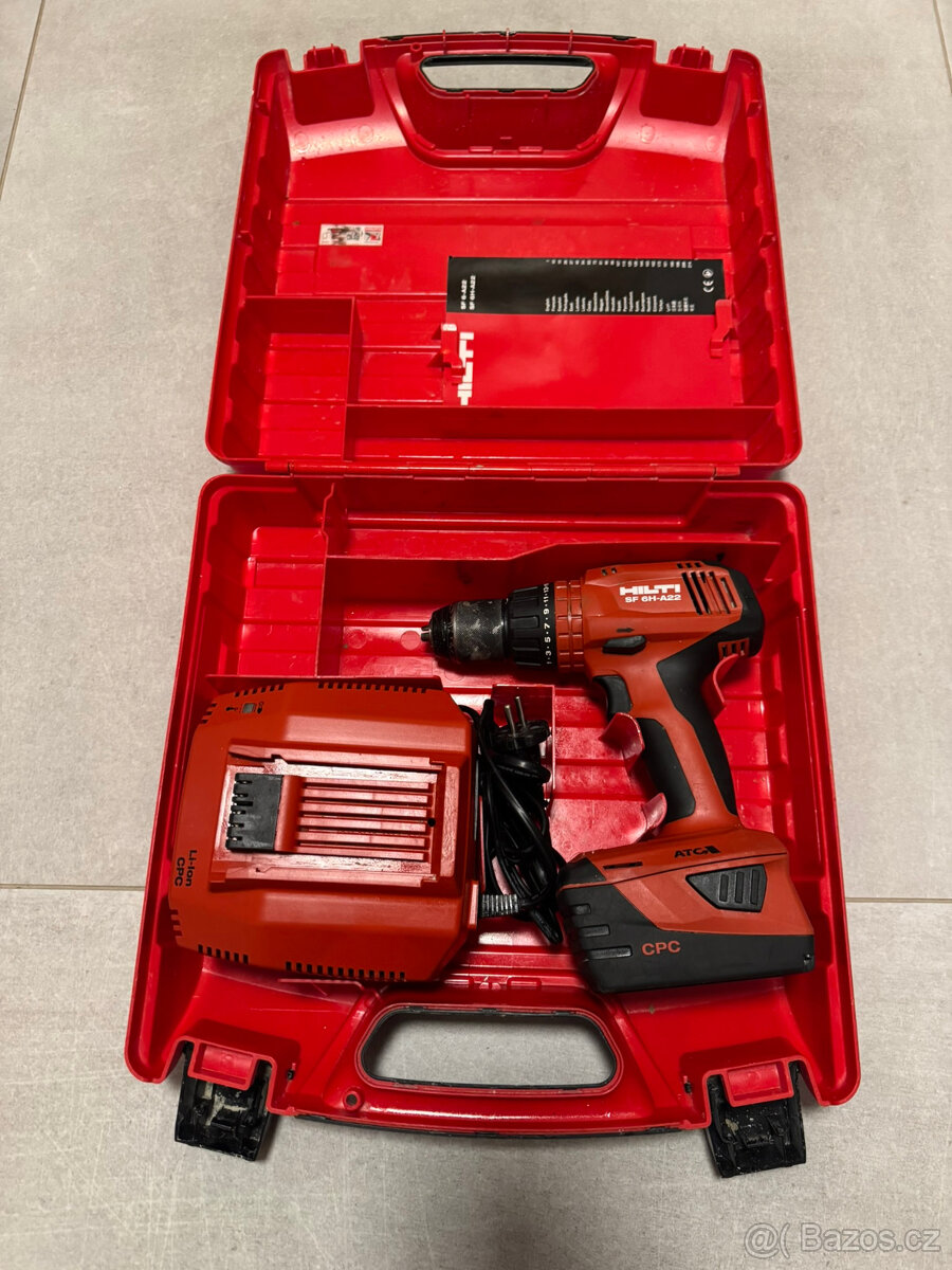 HILTI AKU VRTACÍ ŠROUBOVÁK S PŘÍKLEPEM