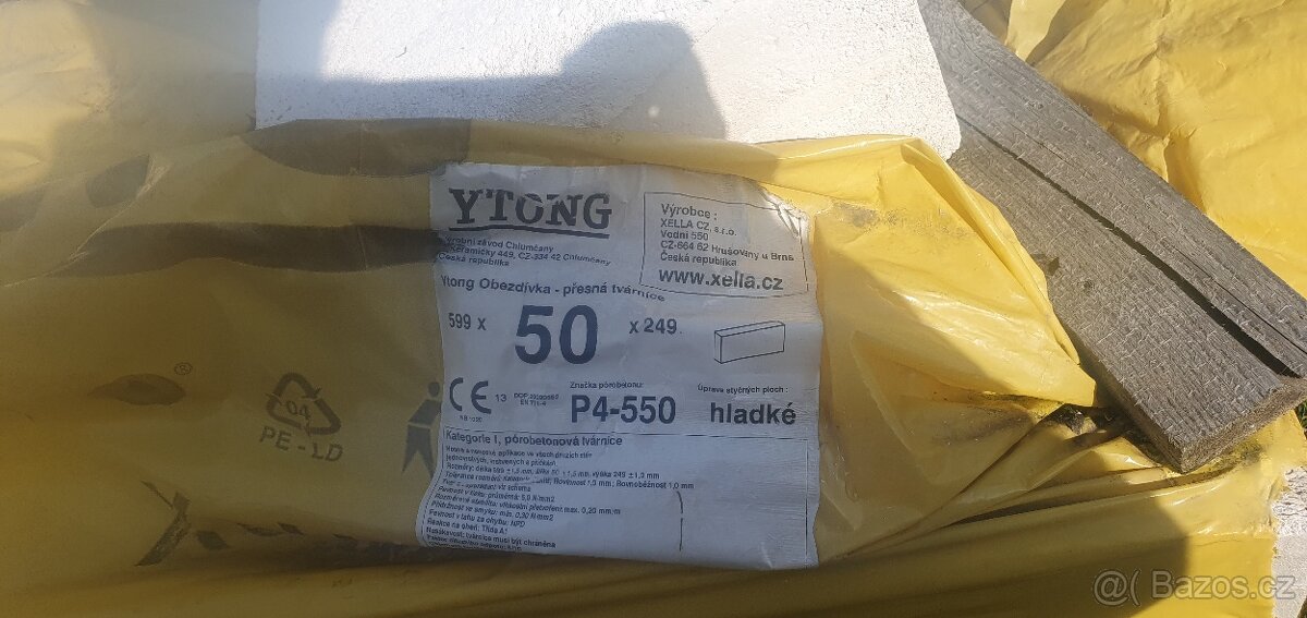 YTONG příčkovka, Nosný překlad 1250x300x249