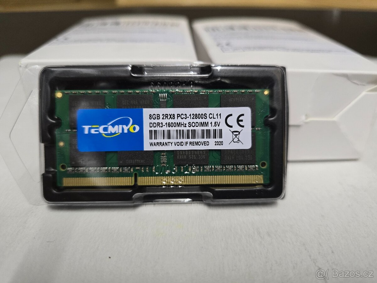 Paměti RAM do notebooku DDR3 8GB 1600Mhz CL11 zelené