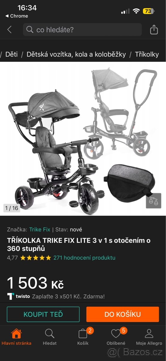 Dětská tříkolka