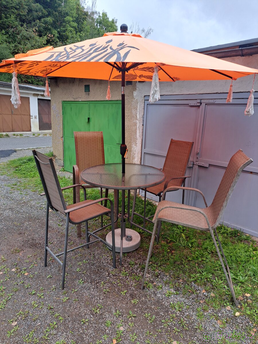Zahradní, barový stůl (set)