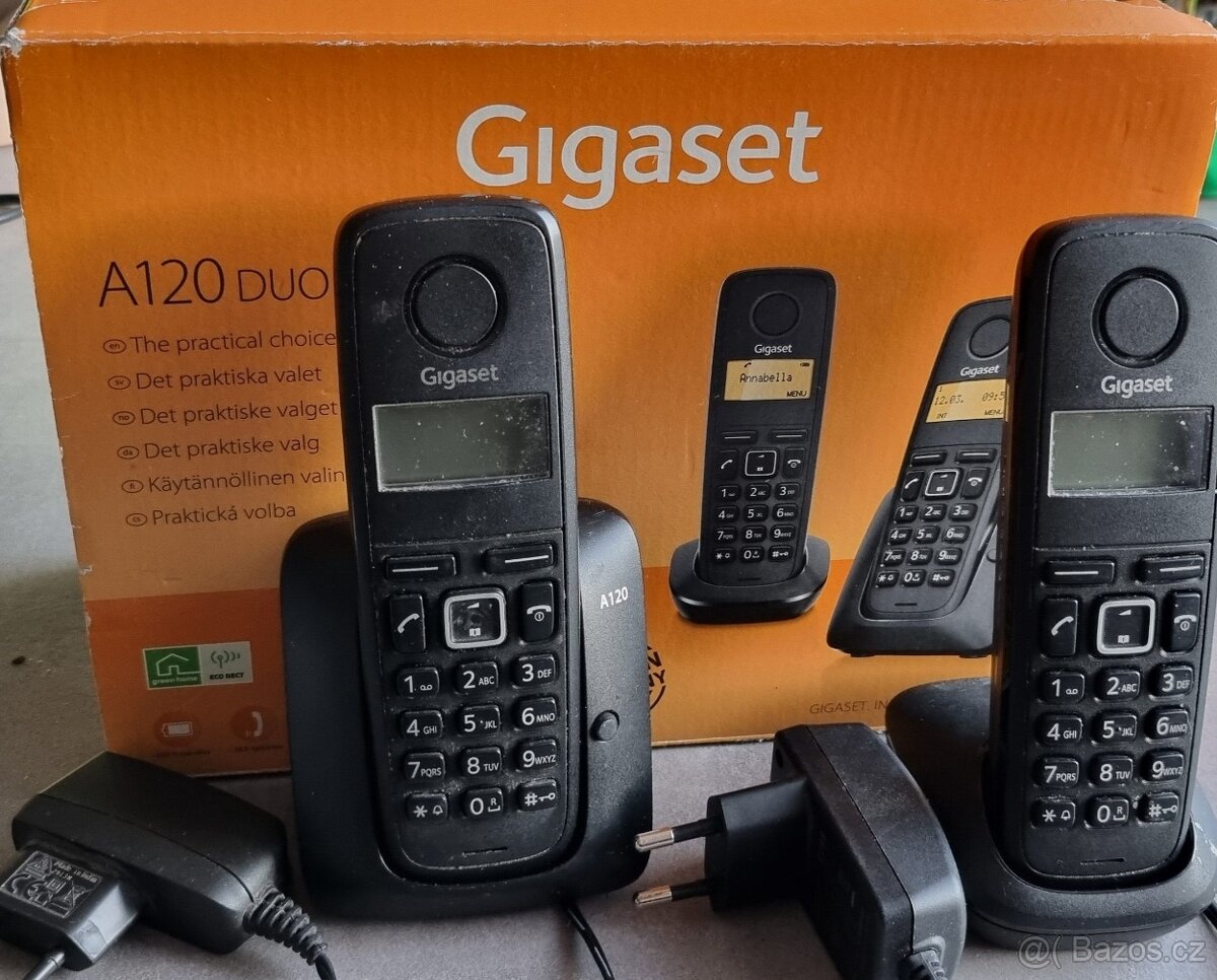 Telefon na pevnou linku Gigaset A 120 DUO