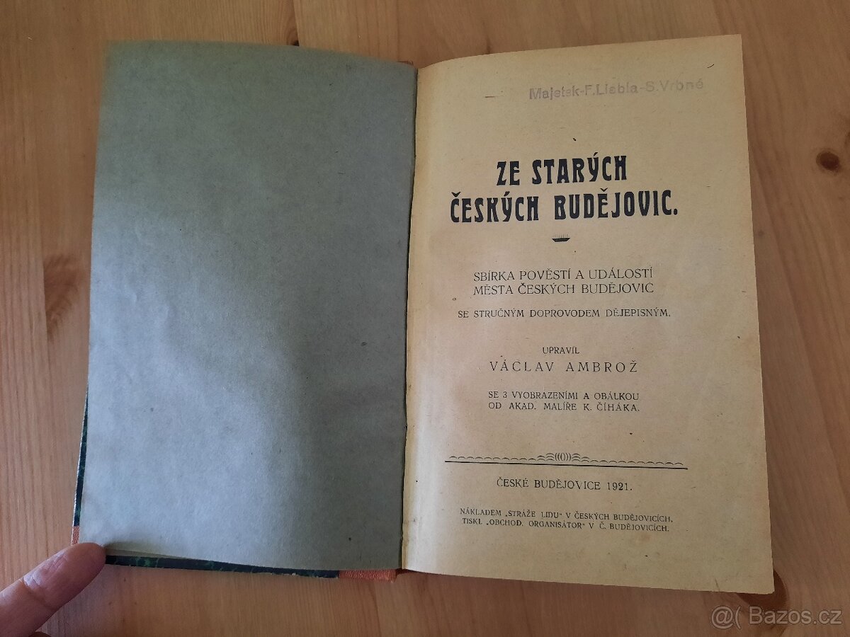 Ze starých Českých Budějovic, vydáno 1921