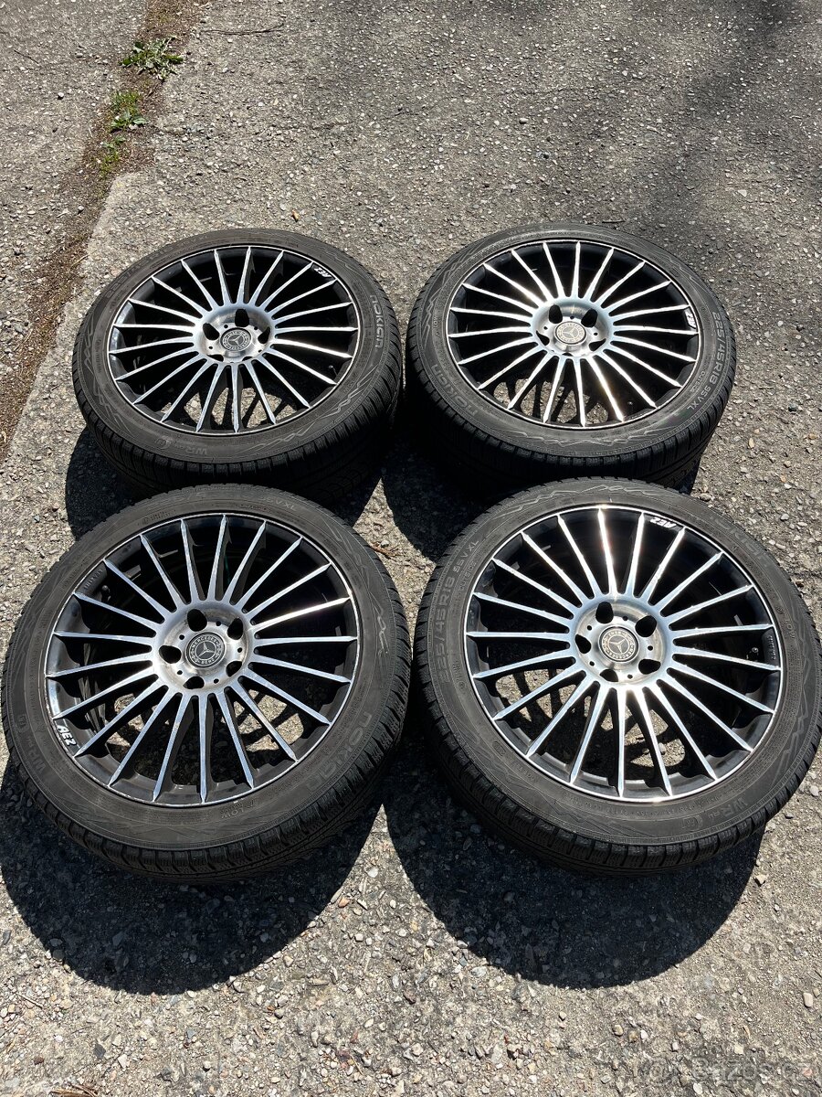 Hezké lité kola AEZ 18’’ 5x112 + zimní pneu 225/45 zdarm