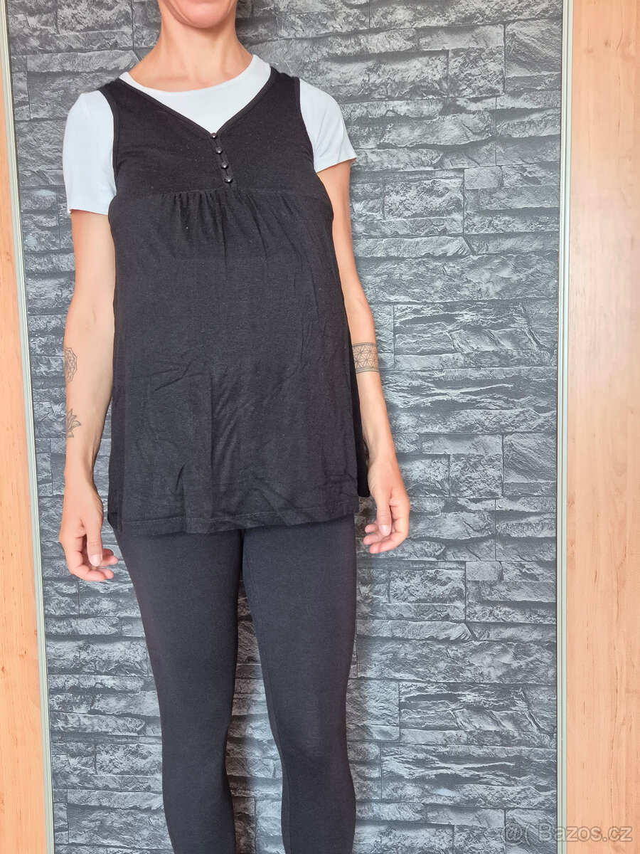 LETNÍ VOLNÉ LEGÍNY+ČERNOBÍLÁ HALENKA SET