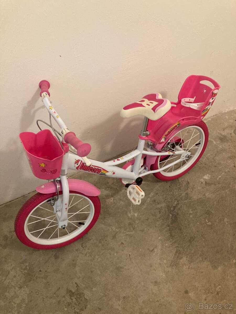 Dětské dívčí kolo: Dino Bikes Unicorn 🦄 16" + PŘILBA ZDARMA
