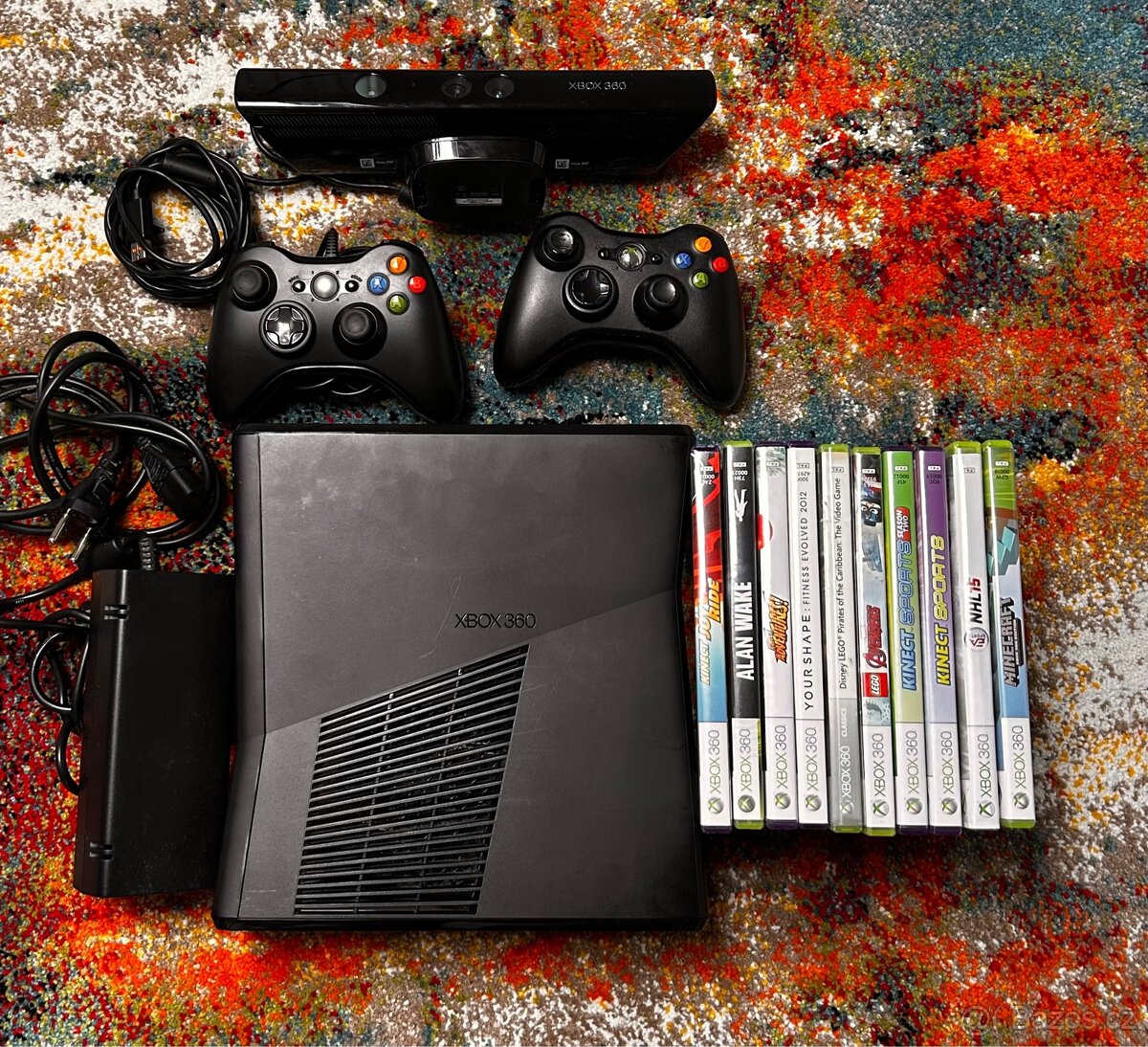 Xbox 360 + hry, ovladače a kinect