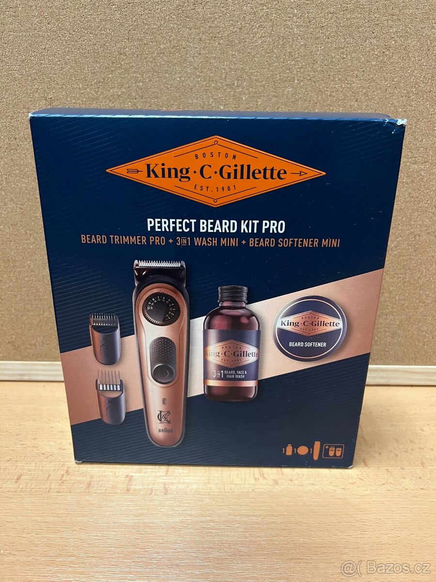 GILLETTE King C. zastřihovač vousů PRO dárková sada pro muže
