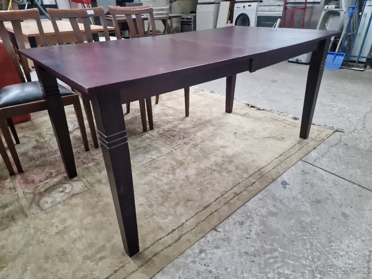 Stůl Jídelní Dřevo 85x160 výška 76/200 cm