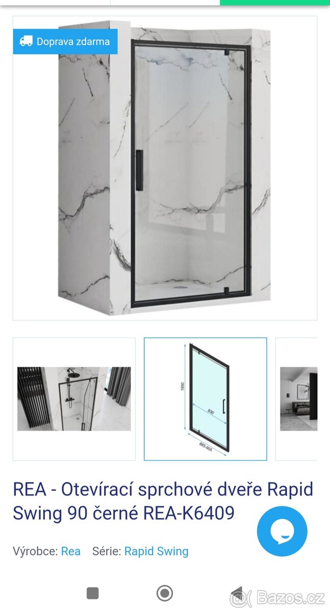 Sprchové dveře do niky