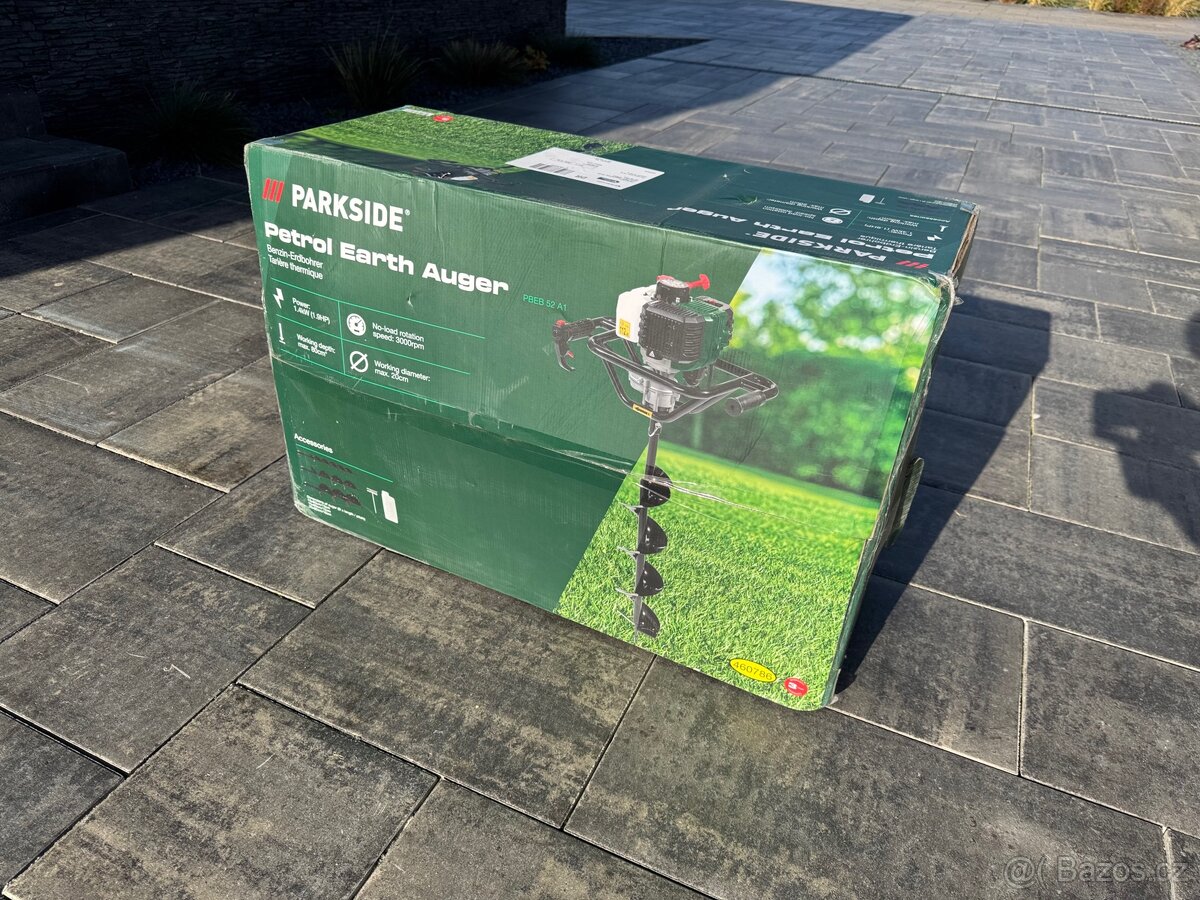 Parkside benzinový zemní vrták nový nepoužitý v záruce