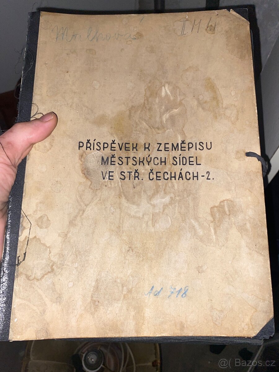 Ručně kreslené mapy z 1840