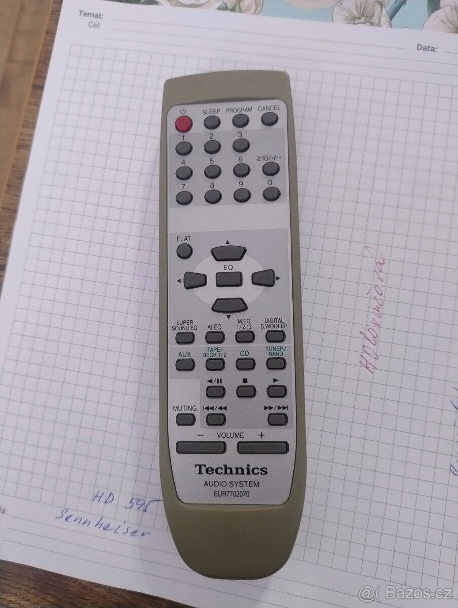 Prodám dálkový ovladač Technics EUR 7702060