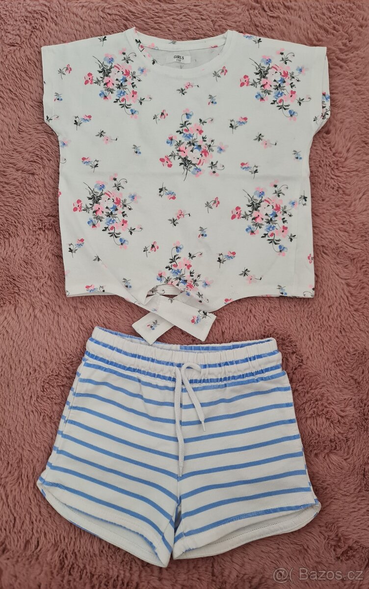 dívčí tričko + šortky PEPCO vel. 110
