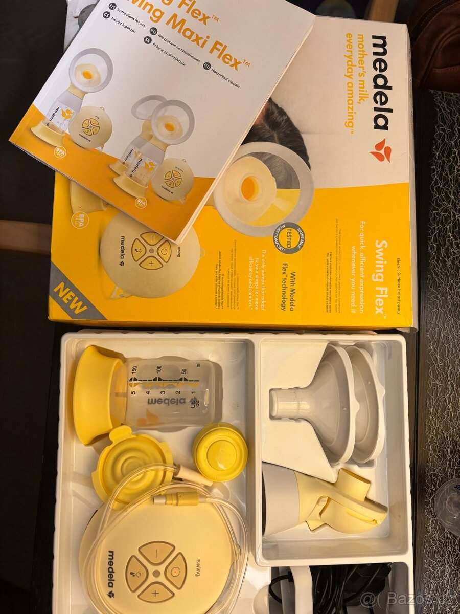 Medela Swing Flex elektrická odsávačka mléka a příslušenství