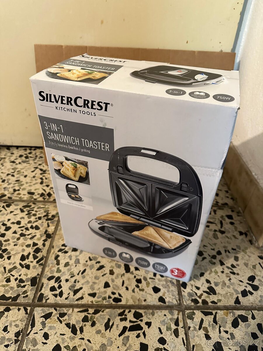 Sendvičovač 3 v 1 SSMW 750 D4 - SilverCrest