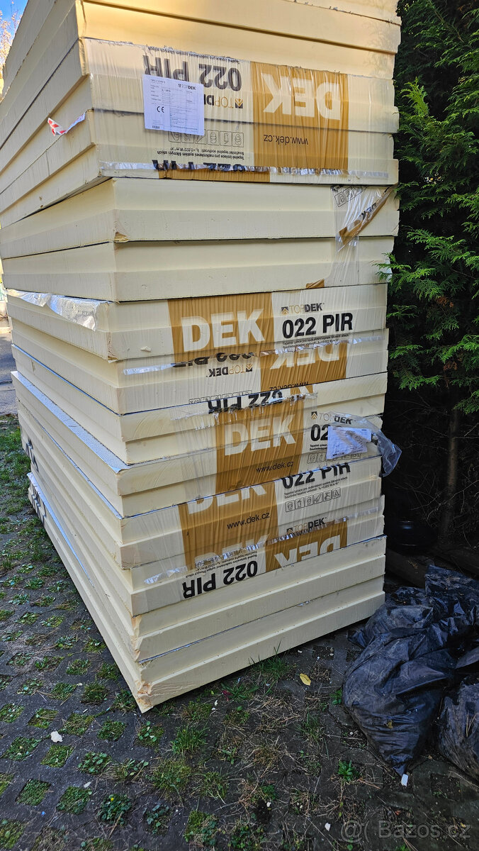 TOPDEK 022 PIR FD 180mm 1200x2400, 1100 Kč za kus