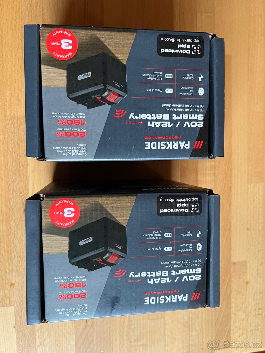 Parkside 20V 12 Ah (mám 3 ks)