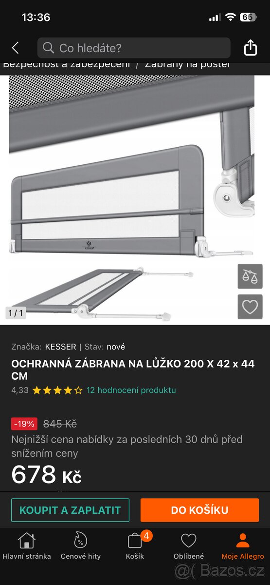 Zábrana na postel