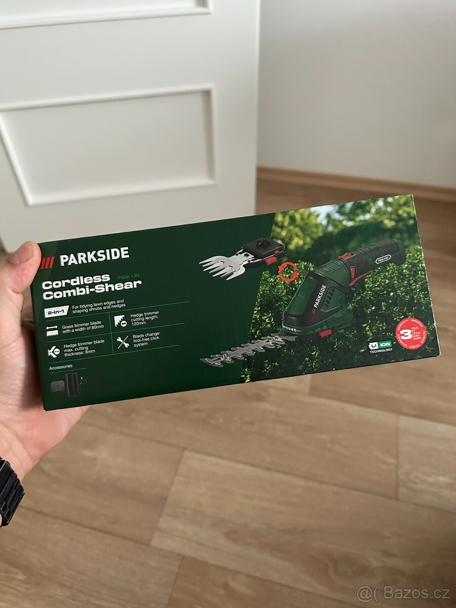 PARKSIDE Aku nůžky na trávu a živý plot, NEROZBALENÉ