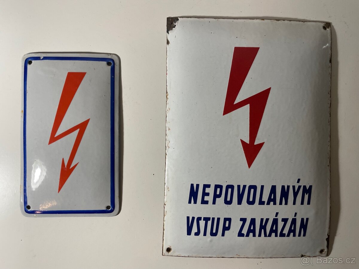Staré smaltované cedule