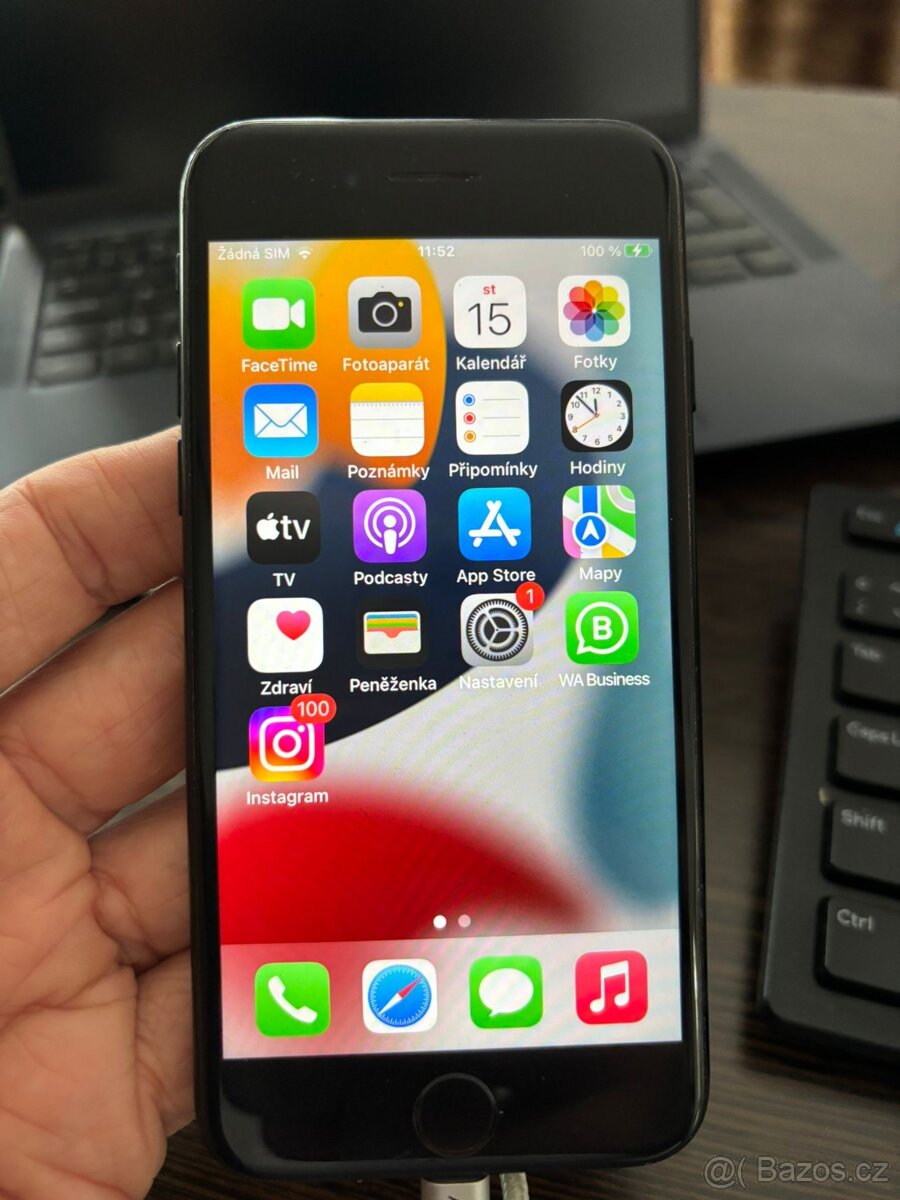 iPhone 7 černý 128 Gb kondice baterie 100%