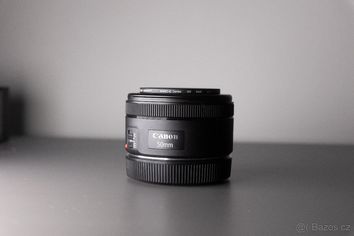 Canon EF 50mm F/1.8 STM + redukce EF/RF